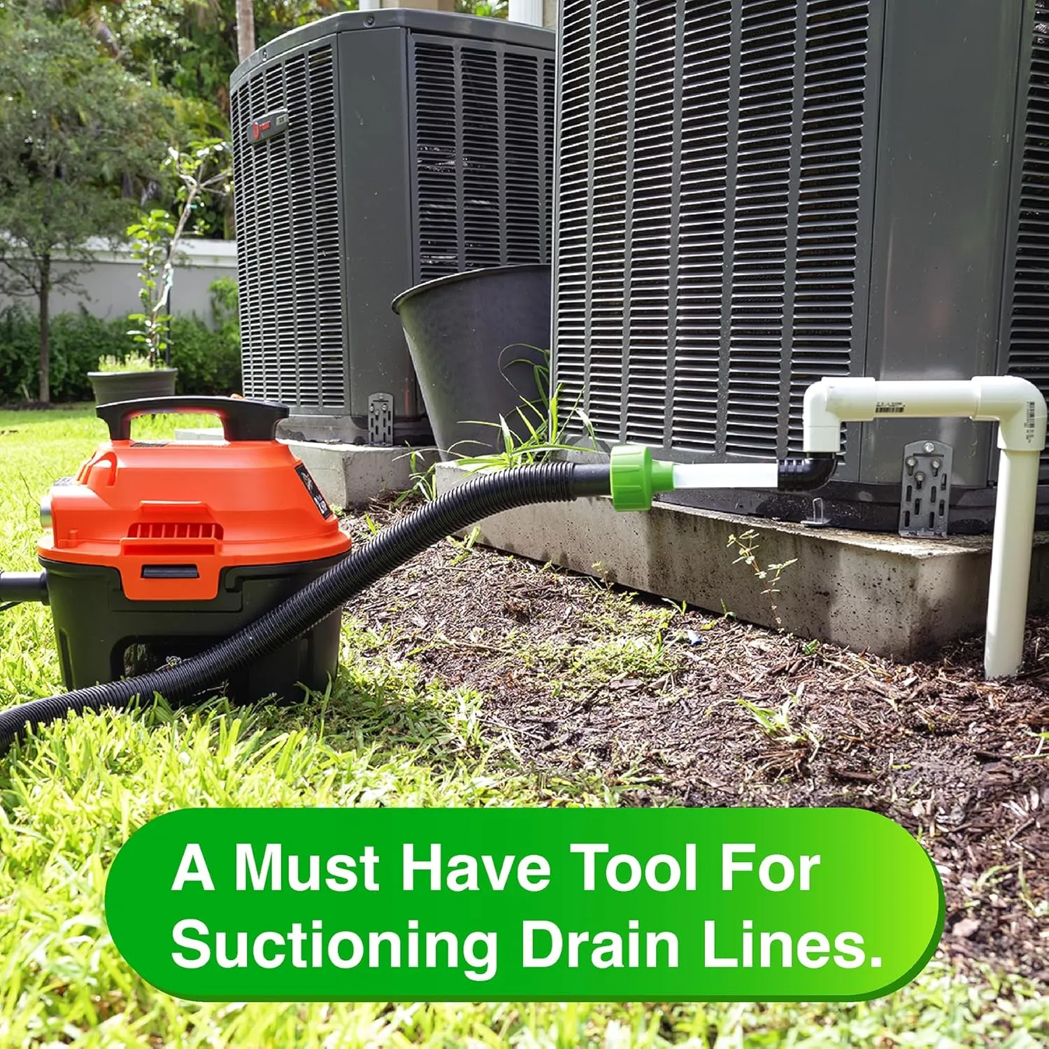 AC Drain Line Cleaner Adapter Evacuates & Unclog AC Drain Line - HVAC to PVC AC Drain Line Cleaner Tool - Universal Fit AC Drain Line Unclogger - AC Drain Line Cleaning Tool - Clear Visibility AC Drain Line Cleaner Adapter Evacuates & Unclog AC Drain Line - HVAC to PVC AC Drain Line Cleaner Tool - Universal Fit AC Drain Line Unclogger - AC Drain Line Cleaning Tool - Clear Visibility